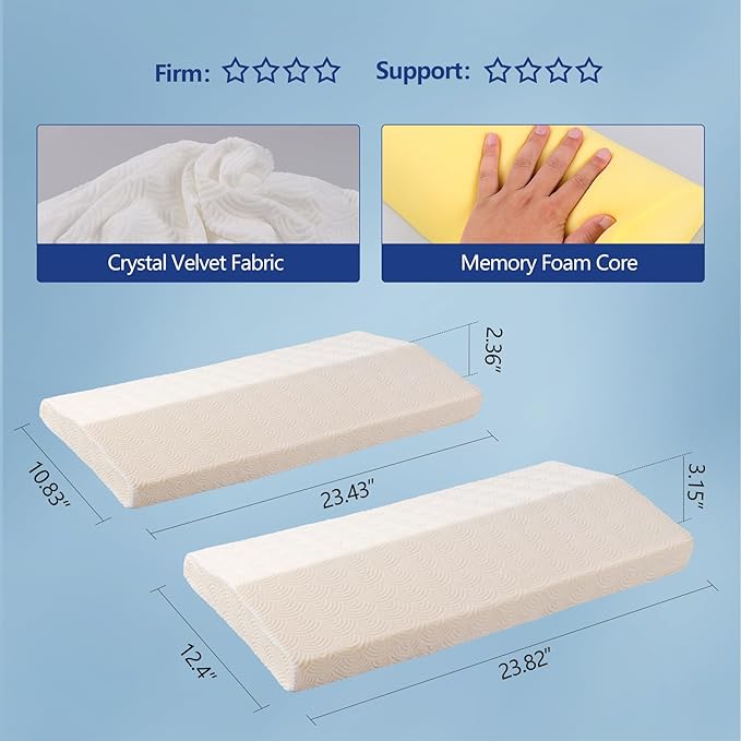 Cozyhealth Lumbar Support Pillow for Sleeping Memory Foam Lumbar Support Cushion for Lower Back Pain Relief, Back Support Bed Pillow Waist Support (Large)