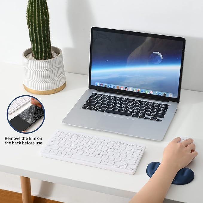 UnivoColors Navy Superfine Memory Foam Wrist Rest Soft Gel Ergonomic Mouse Pad Wrist Support for Mouse, Gaming, Computer, Laptop, Office