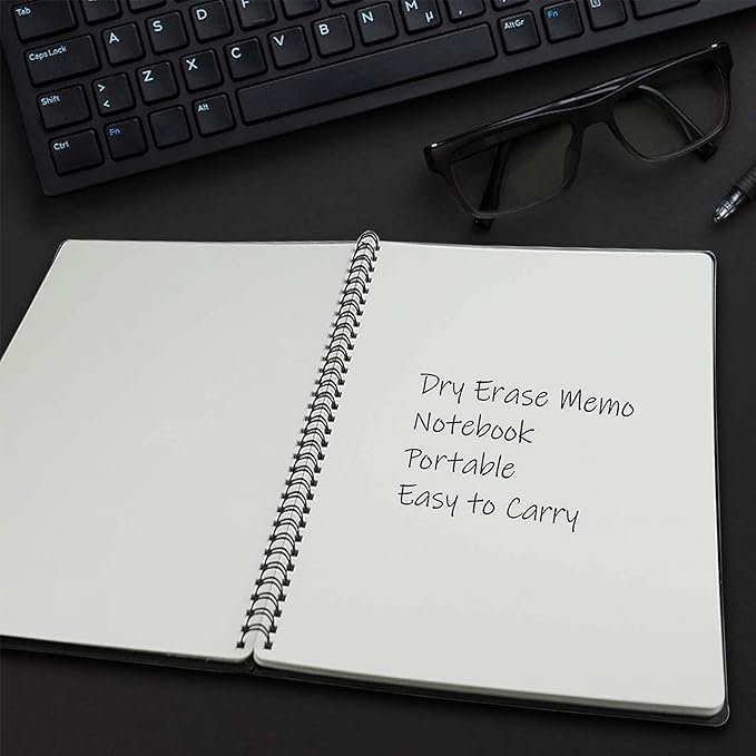 NEWYES Whiteboard Notebook Erasable Meeting Notebook Dry Erase White Board for Meeting, Business, Office, Home (A6)