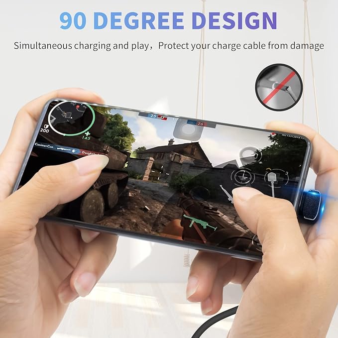 Duttek USB C 90 Degree Adapter, 40Gbps, Right Angle USB C Male to Female, Supports 8K Video for iPad, MacBook, Tablet, Phone, 2 Pack