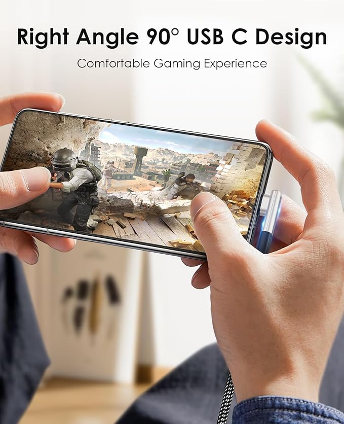 Magtame 240W Magnetic USB C Male to USB C Female Adapter 90 Degree Right Angle, 24Pin Type C Adapter Extender, 40Gbps 4K Video for USB 4 Cable Steam Deck, ROG Ally, Switch, PC, Tablet, iPhone 15