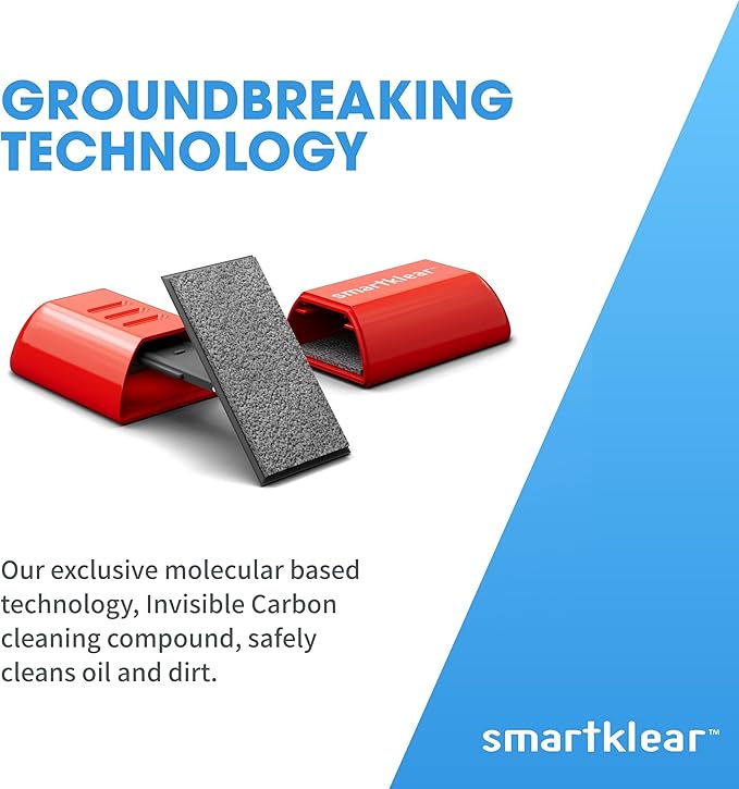 CarbonKlean SmartKlear Smart Phone Screen Cleaner - Compatible with iPhones, Androids, and More - Cleaner with Carbon Microfiber Tech-Injected Red-1 Count (Pack of 1)