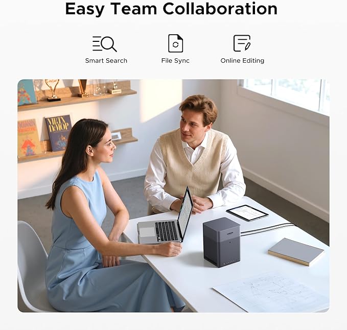 UGREEN NASync DH4300 Plus 4-Bay Desktop NAS, Support Capacity 128TB (Diskless), Remote Access, AI Photo Album, Beginner Friendly, 8GB LPDDR4X RAM, 2.5GbE, 4K HDMI, Network Attached Storage (Diskless)