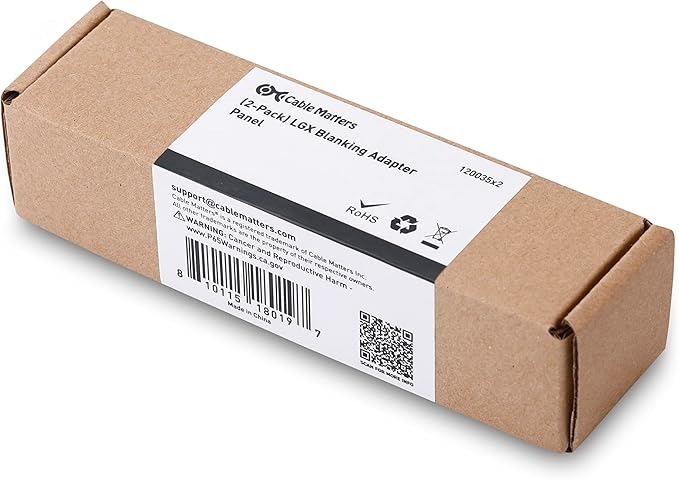 Cable Matters 2-Pack, LGX Blanking Adapter Panel, Cover Plate, Blank Plate