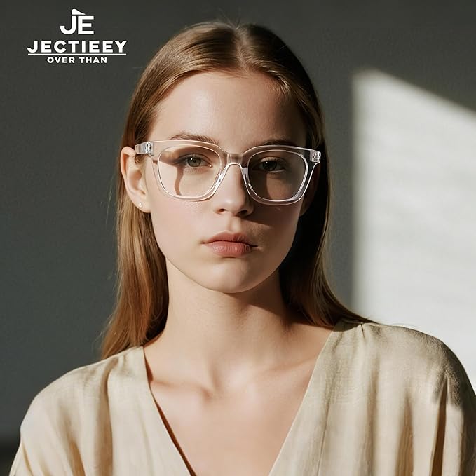 Blue Light Blocking Glasses for Women Men,Oversize Fashion Squre Anti Eyestrain Glasses for Gaming/Reading/TV