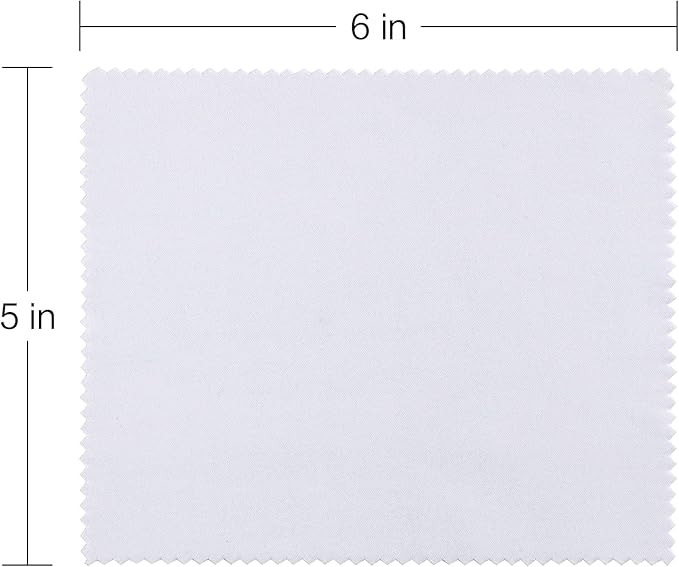 Eyeglass Cleaning Cloth Glasses Cleaner 12Pack Microfiber Lens Cleaner Eyewear Sunglass Wipes for Glass Jewelry Screen Camera Lint Free Thick 5x6 Inch (White, 5x6)