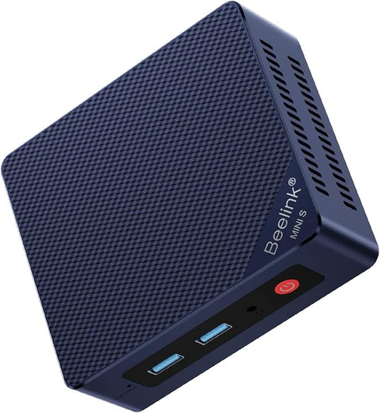 Beelink Mini PC, MINI S13 Intel Twin Lake N150 (Upgraded N100, 4C/4T), Mini Computer 16GB DDR4 RAM 500GB SSD, Desktop PC HDMI 4K UHD/2.5G LAN*2/WiFi6/BT5.2/HTPC/W11 Home