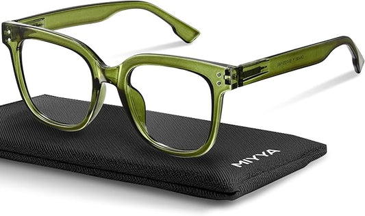 miyya Blue Light Glasses for Women & Men – Oversized UV & Blue Light Blocker Chunky Frames, Stylish Eyewear Accessories