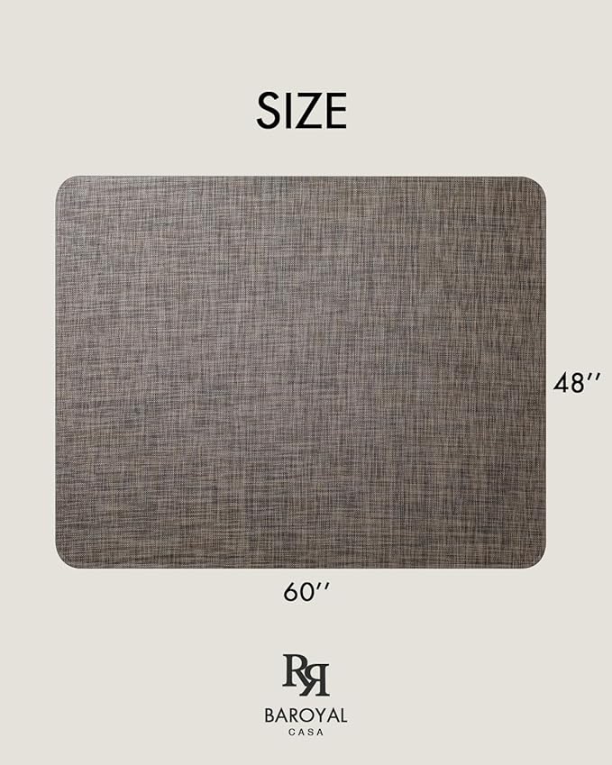 Office Chair Mat for Hardwood Floor Under Desk Computer Rolling Chair Mat for Wood/Tile Floor Non-Slip Heavy Duty Desk Rug PVC Plastic Hard Floor Protector 48" x 60" (Dark Walnut)