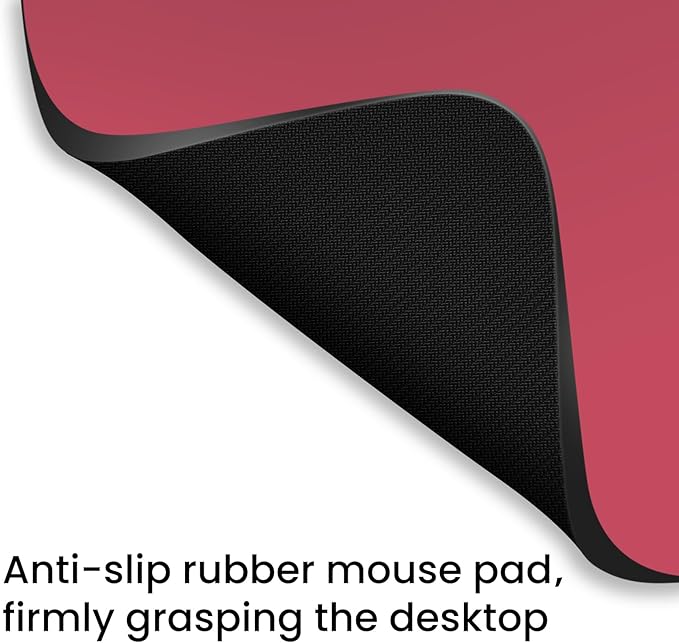 Small Mouse Pad 6 x 8 Inch, Horizontal and Vertical Flexible use. Great for Traveling, Wireless laptops, Keyboard Trays, Offices, etc. (red)