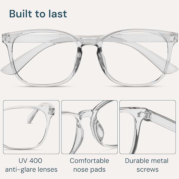 Gaoye Blue Light Glasses for Computer & Gaming - Anti UV Ray Lenses, Scratch-Resistant & Comfort Fit