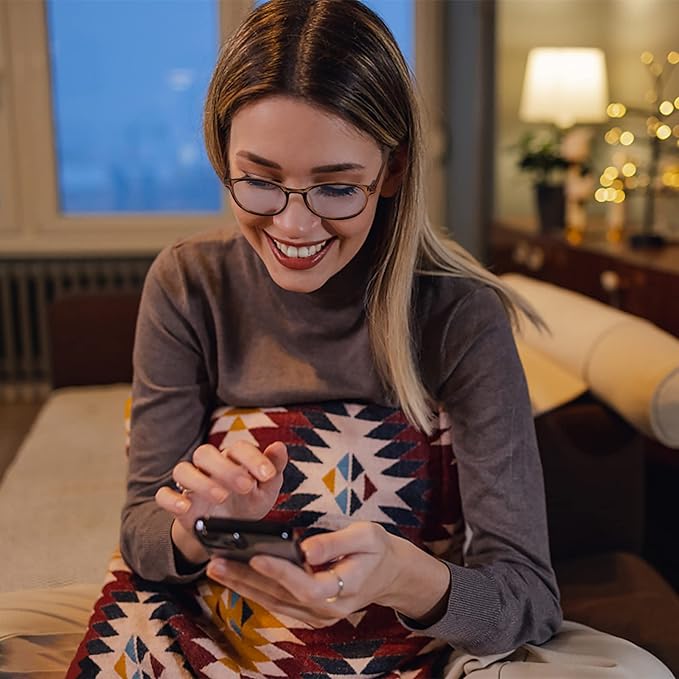 OPTOFENDY Blue Light Glasses for Women, TR90 Fashion Blue Light Blocking Glasses for Computer