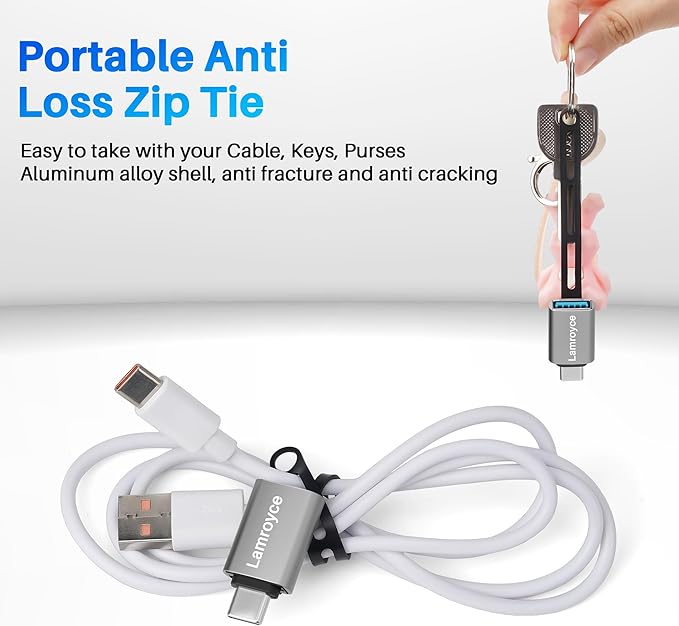 USB C 3.1 to USB 3.0 Adapter 4 Pack, Portable USB Female to USB C Male OTG Extender Converter, with Lanyard Keychain, Support fast charging and 5Gbps data transfer for iPhone17/16/15 Series,Galaxy S25