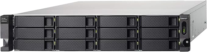 QNAP 12-Bay 2U rackmount USB-C 3.1 Gen2 10Gbps JBOD Expansion, W125662850 (Gen2 10Gbps JBOD Expansion Unit, redundant PSU with a 1-Meter USB-C to USB-A 3.1 Gen2 Cable.)