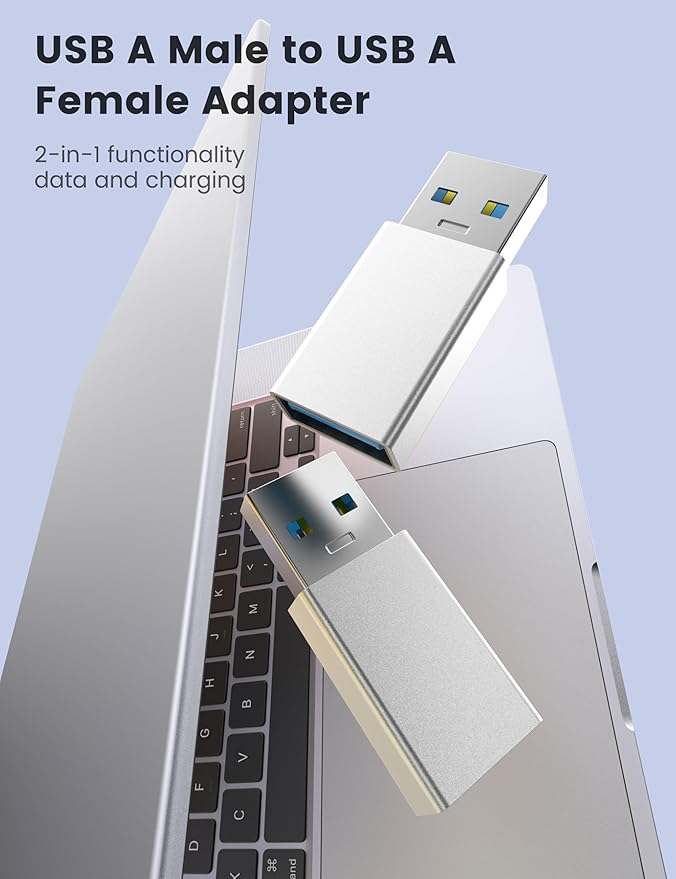 Printer Saver! USB 3.0 A Male to Female Adapter - High-Speed Data Extension for Short Cable Fix ，5Gbps Transfer, Industrial Durabilit