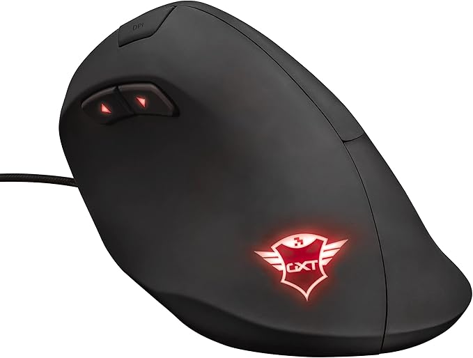 Trust Gaming GXT 144 Rexx Vertical Ergonomic Gaming Mouse, 250-10,000 DPI, 6 Buttons, Black