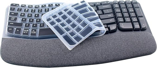 Ultra Thin Desktop PC Silicone Keyboard Cover Skin Protector Compatible with Logitech Wave Keys MK670 Wireless Keyboard, 2023 Logitech Wave Keys Wireless Keyboard Skin (Black)