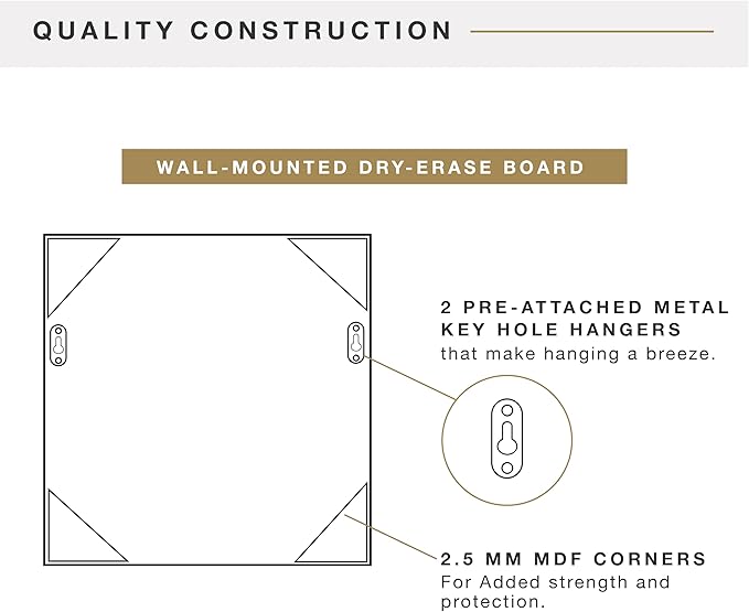 MCS Dry Erase Calander 30x30 Walnut Framed Monthly Calendar for The Wall, Stay Organized with Family Planner for Appointments, Sports, Events & More