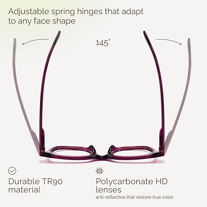 miyya Blue Light Glasses for Women & Men – Oversized UV & Blue Light Blocker Chunky Frames, Stylish Eyewear Accessories
