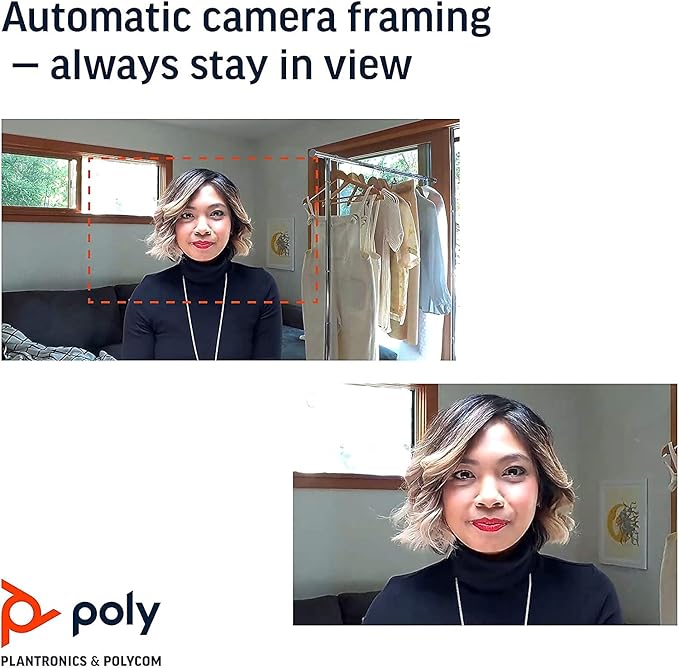 Poly Studio P15 Personal Video Bar (Plantronics + Polycom) - 4K Video Quality - Camera, Microphones & Speaker Solution with Premium Audio & Video - Certified for Zoom and Teams
