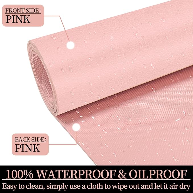 Leather Desk Pad Mat, Computer Mat Non-Slip, PU Large Mouse Pads for Desk, 35.4" x 17" Mouse Pad Pink, Waterproof Keyboard Mats for Office/Home/Decor