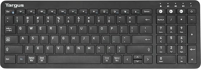 Targus Midsize Multi-Device Bluetooth Keyboard and Mouse Bundle - Compatible with Chrome OS, Windows, macOS, iOS, and Android (AKM619AMUS)