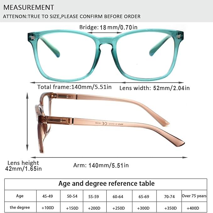 Henotin 4-Pack Blue Light Blocking Reading Glasses Women Men,Spring Hinge Computer Readers,Anti UV Ray Square Nerd Eyeglasses (4-pack Mix Color, 2.50, Diopters)