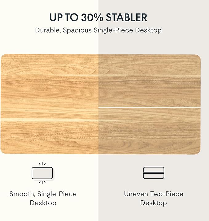 FLEXISPOT Whole Piece 60"x24" Desktop 1" Thickness Height Adjustable Desk Rectangular Tabletop Maple Board (60INCH Maple)
