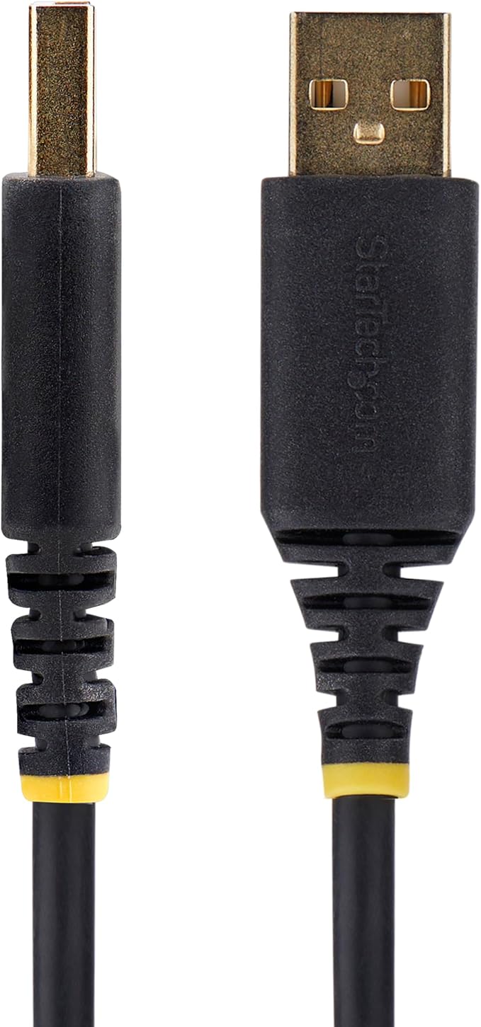 StarTech 10ft (3m) USB to Null Modem Serial Adapter Cable, COM Retention, FTDI, USB-A to RS232, LED Indicators, Changeable DB9 Screws Nuts