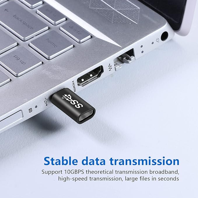 3in1 Pack USB 3.1 C Extension Coupler Adapter: USB C Male to Female, Compatible with MacBook, Nintendo Switch, Thunderbolt3 and More, Black