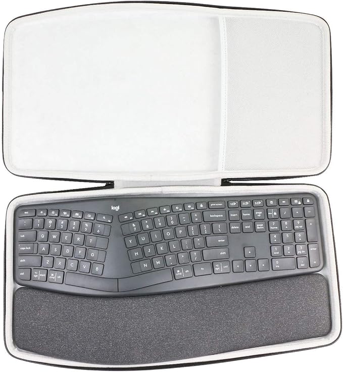 co2CREA Hard Travel Case Replacement for Logitech Ergo K860 Wireless Ergonomic Keyboard