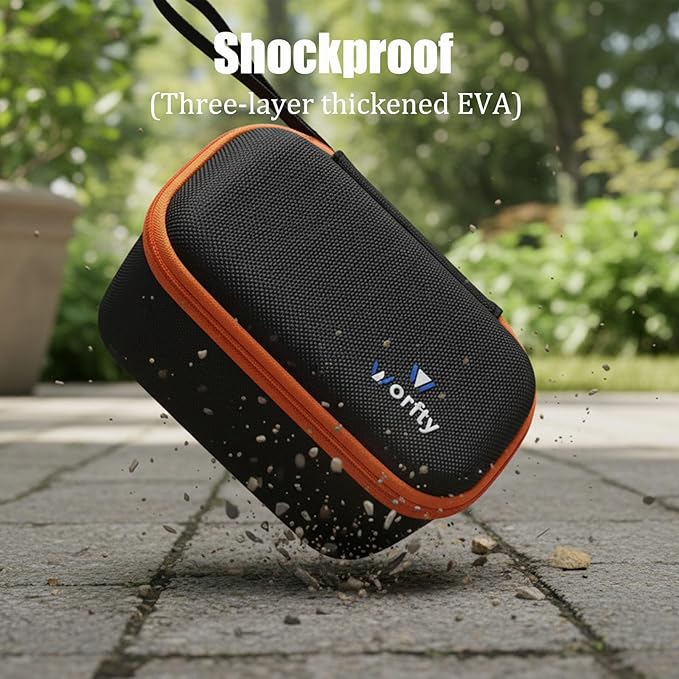 Case for ProtoArc Ergonomic Mouse, Travel Carrying Case Compatible with ProtoArc EM11 NL Bluetooth Rechargeable Wireless Vertical Mouse (Black-Orange)