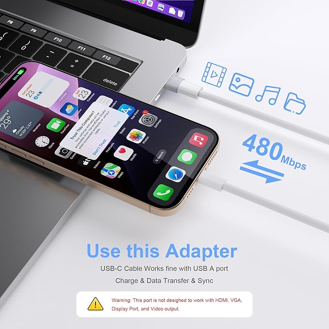 USB to USB C Adapter,3Pack USBC Female to USB A Male with Convenient Carrier, Type C Converter for iPhone 17/16/15/14/13/12, iPad, iWatch, AirPods,Galaxy S25/S24 (Grey)