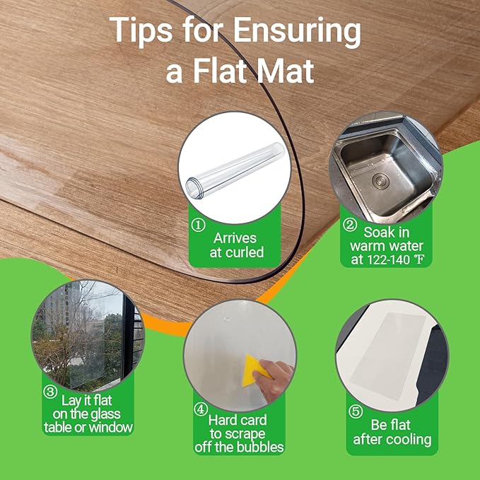Clear Desk Mat Pad, Safe Round Edge, Water and Oil-Proof Durable, Clear Desk Protector mat for Home and Office(31.5 x 15.7 inches)