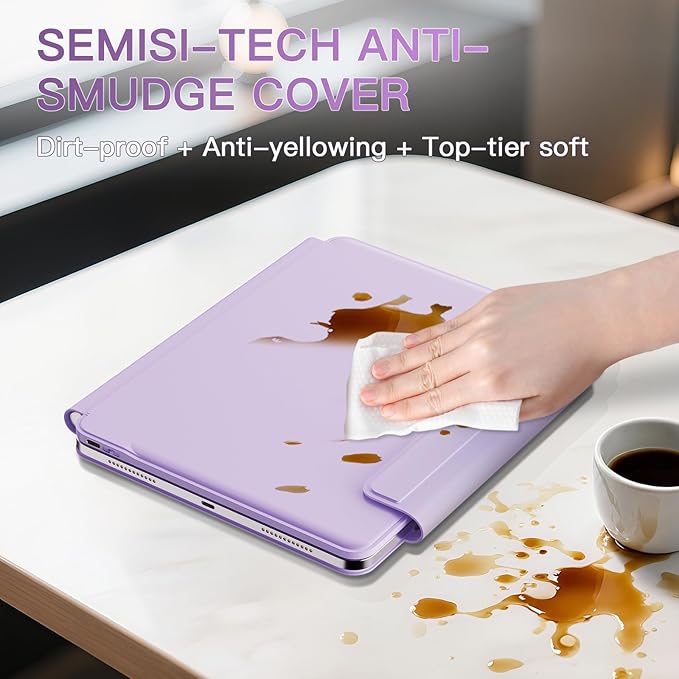 for iPad Air 11 inch Case with Keyboard (M4/M3/M2, 2026/2025/2024), iPad Pro 11 (4th/3rd/2nd/1st Gen) & Air 5/4th Magic Keyboard Case, 11 Colors Backlit, Multi-Touch Trackpad, Purple