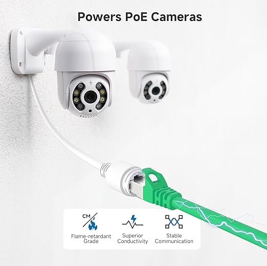 Cable Matters 10Gbps Snagless Long Shielded Cat 6A Ethernet Cable - 150ft, Cat 6A Cable, Cat6A Cord, Ethernet Cord, Green