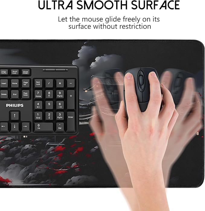 Mouse Pad Gaming Mousepad,Large Mousepads for Keyboard and Mouse with Non-Slip Rubber Base,Suitable for School,Office,Home,31.5 x 11.8 Inch
