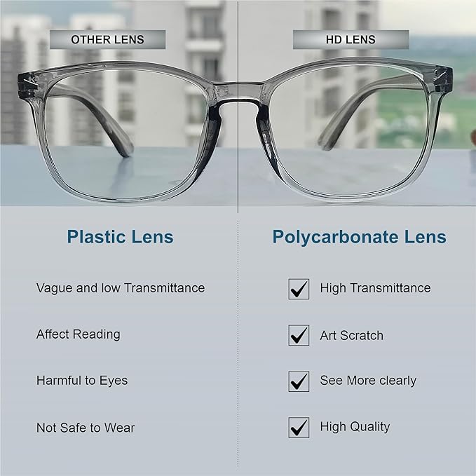 Blue Light Glasses for Woman Men | 99% Blue Light Blocking Glasses | Computer Glassess | Gaming | TV Phone Screen Reader Square Frame | Anti Eyestrain & UV Glare,1 Pack