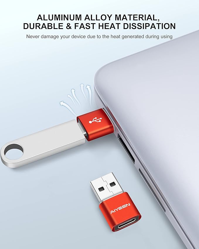 Upgraded USB C Female to USB A Male Adapter,Type C to USB A Charger Cable Converter for Apple iWatch 7 AirPods,MacBook,iPhone 11 12 13 14 Pro Max,iPad mini 6,Samsung Galaxy S20 S21 S22 (3Pack)