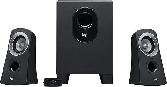 Logitech Z313 2.1 Multimedia Speaker System with Subwoofer, Full Range Audio, 50 Watts Peak Power, Strong Bass, 3.5mm Audio Inputs, PC/PS4/Xbox/TV/Smartphone/Tablet/Music Player - Black