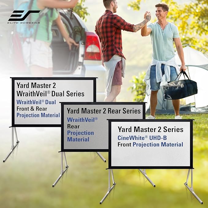 Elite Screens 120-INCH Projector Screen|Outdoor Indoor Movie Screens|16:9 Freestanding Portable Foldable ProjectionStand|Home Theater, OMS120H2