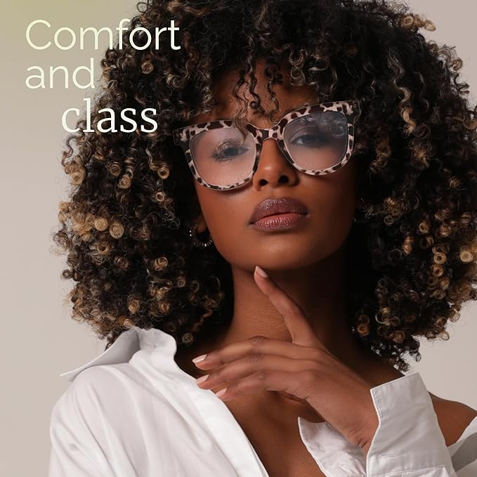 miyya Blue Light Glasses for Women & Men – Oversized UV & Blue Light Blocker Chunky Frames, Stylish Eyewear Accessories