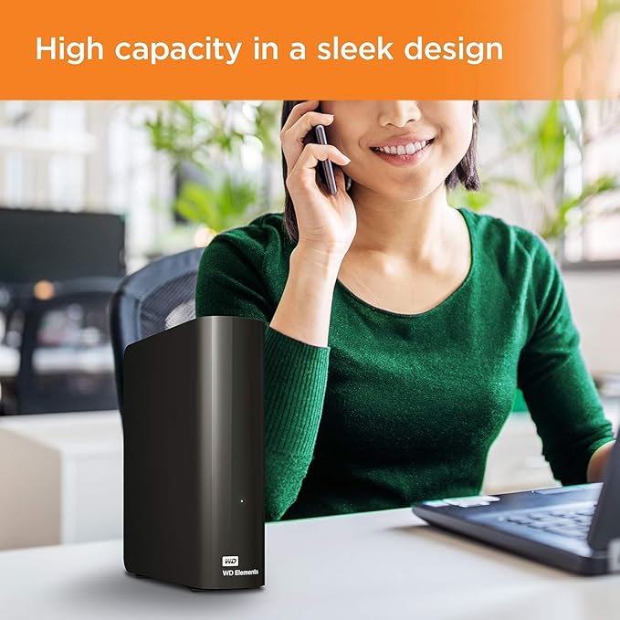 Western Digital WD 26TB Elements Desktop External Hard Drive, USB 3.0 External Hard Drive for Plug-and-Play Storage - WDBWLG0260HBK-NESN