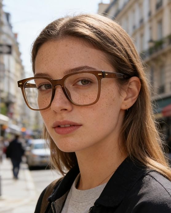 PANNER Oversized Square Blue Light Blocking Glasses for Women Men Anti Glare Reduce Eyestrain Computer Glasses