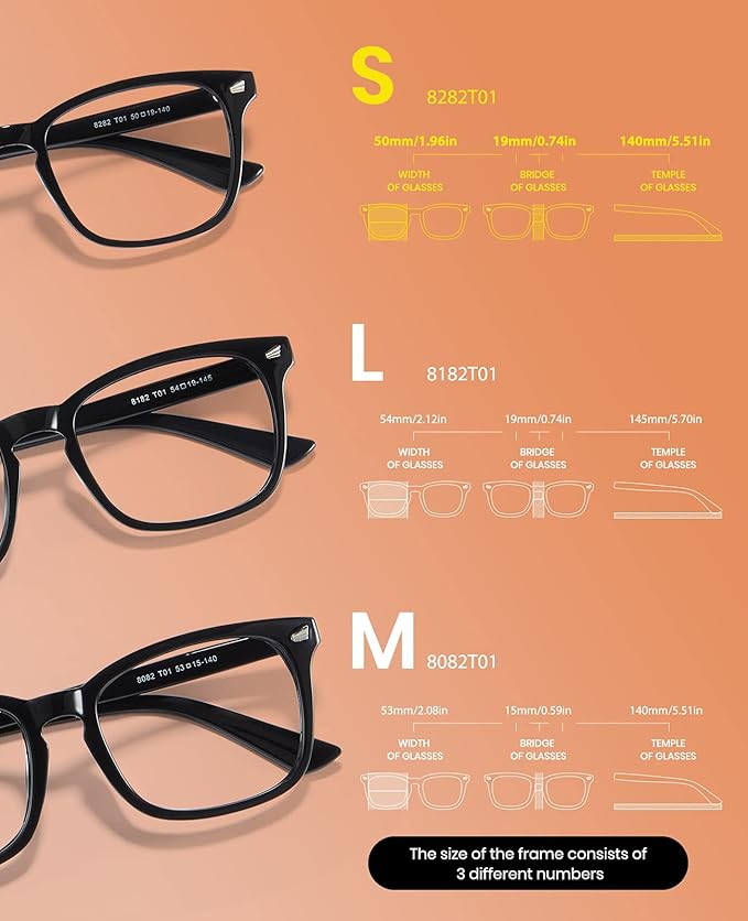 Cyxus Blue Light Glasses Men Women Reduce Eye Strain UV Blocking for Office Work Computer Screen 8082