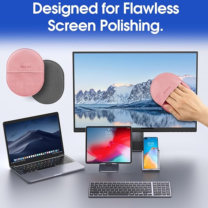 Microfiber Screen Cleaning Cloth for Laptops, Computer, Tablets, TV, Cellphone, Camera,Kindle eReaders,iPad, iPhone, Mac Book, Car Screen,Monitors,Smartscreen,Premium Polishing Cloth,