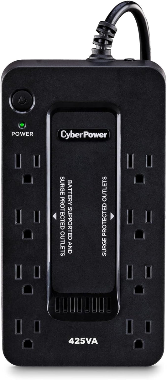 CyberPower ST425 Standby UPS Battery Backup and Surge Protector, 425VA/260W, 8 Outlets, Compact, UL Certified