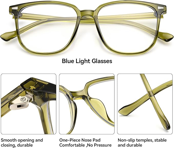 Dollger Blue Light Glasses for Women Retro Blue Light Blocking Glasses for Computer Eyeglasses Frame Men