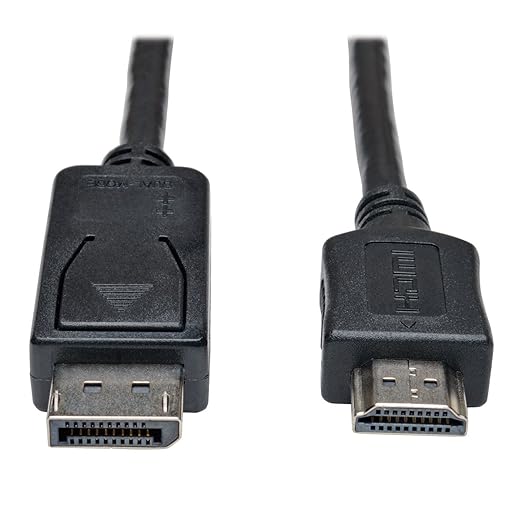 TRIPP LITE DisplayPort to HDMI Audio Video Cable Adapter, DP to HDMI, Male-to-Male, 1080P, HDCP Compatible, 6-Feet / 1.8 Meters, 3-Year Warranty (P582-006)