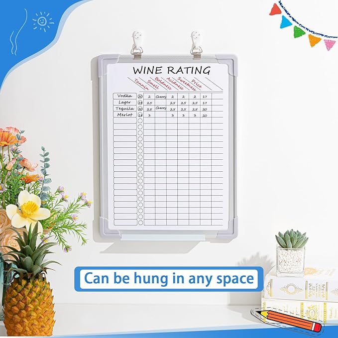 Janlaugh 16" x 12" Magnetic Chore Chart Dry Erase Whiteboard Magnetic to Do List Chore Board with Lines Double Sided Weekly Calendar with Frame 8 Marker 1 Eraser for Family Multiple Adults